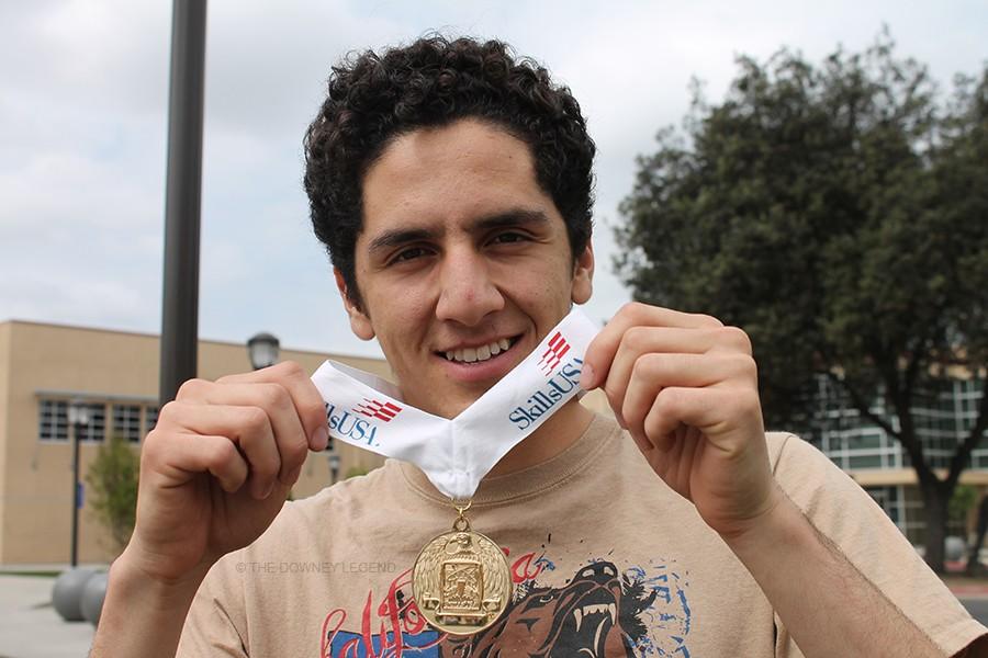 During the weekend of Apr. 9-12, Aron Ramirez, 12, went to Town and Country, a hotel located in San Diego, to participate in the Skills USA competition and advances to the nationals in Lowville, Kentucky.  “It made me feel like a proud papa when all the teams medalled, because I saw that every individuals effort was paid off.” 