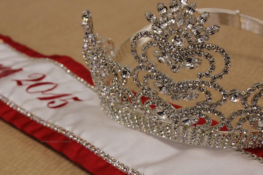 Given the title during the Rose Parade, Miss Downey Lauren Martinez shows off the crown and sash awarded to her during her crowning. “I had a lot of fun this year and want other girls to experience the pageant the same way I did,” Martinez said. “I’m happy to let other girls have their year.”