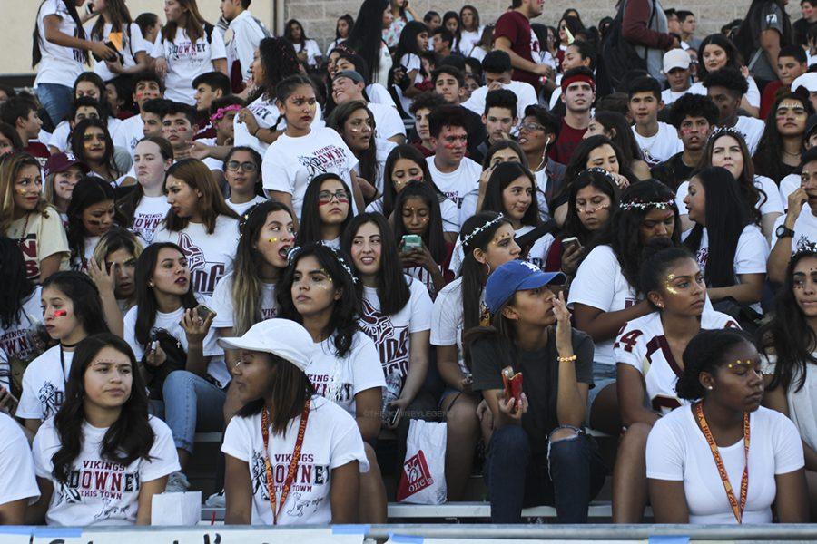 As a way of supporting Viking Nation, Downey High students wear the t-shirt specially designed for the 2016 Downey vs. Warren football game that took place on Oct. 21st. The Downey vs. Warren match is the most anticipated game of the year, with seats filled up in minutes.