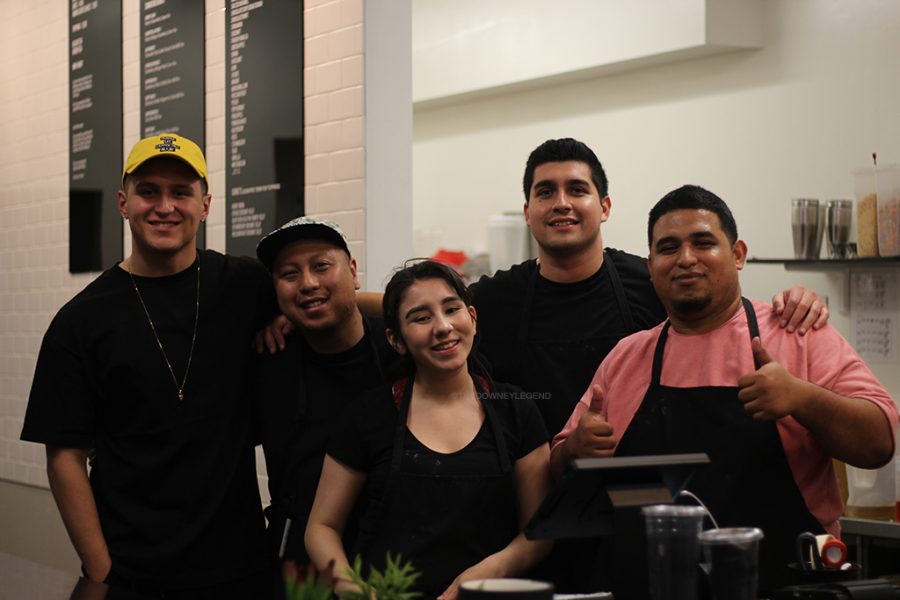 Working for MilkyWay Tea House, Dahlia Rangel, 12,(middle) explains what she likes about the whole environment in the tea house. “ Honestly, I love everything about working there; I love the people, I love making the drinks,” Rangel said. “ I look forward to going to work everyday.” 
