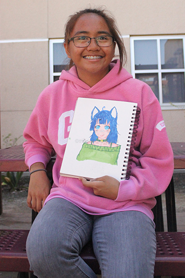 With her unique art style, Stolichnaya Duque, 9, expresses her interest in anime through her art. “Personally I want to learn more art and techniques,” Duque said. “I want to open up the art world and unleash my creativity.” 