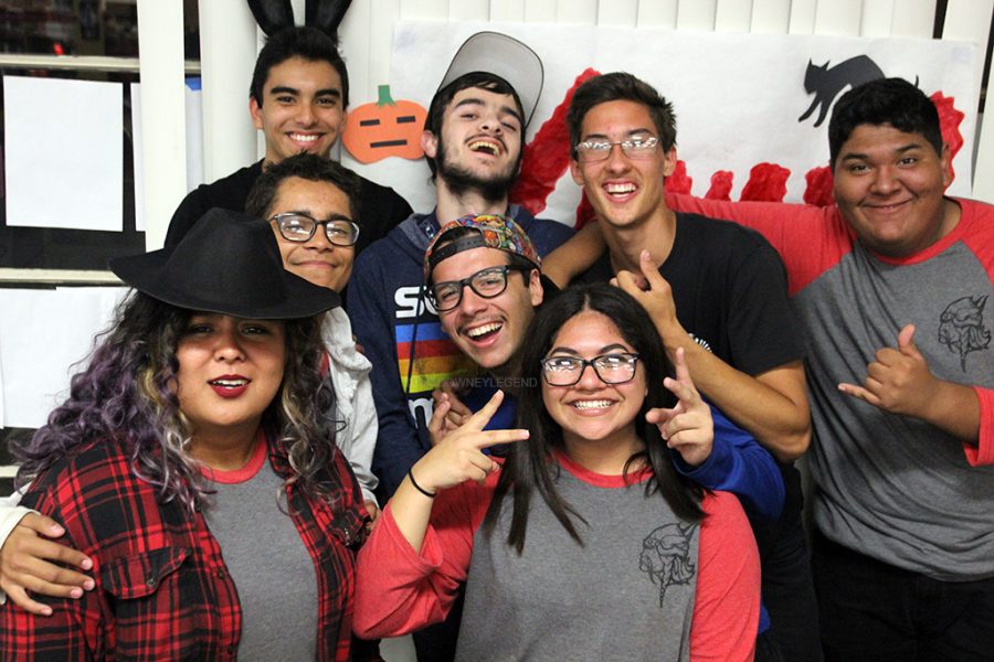 Downey High School’s One Night Only club performs improv skits for YAWP’s Art show on Nov. 3rd in the school’s library. “Their performances were a lot better than I expected them to be,” Anna Aceves, 12, said. “I couldn’t stop laughing and they really work well together.” 
