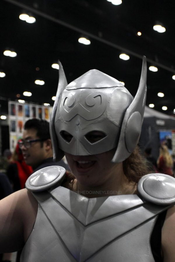 Ready for her debut on the cosplay contest, Ashley Lopez, a veteran cosplayer, talks about her experience with her hobby. “I actually built these costumes [Thor and Loki] over the past two years; this [Thor] one is the one I’m debuting today,” Lopez said. “This is my fifth convention and my third time cosplaying. Today, I’m actually excited for the cosplay contest because it’s my first time participating.”