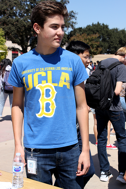 While working The Make a Wish booth at club rush on Sept 13, Andrew Nevarez,10, took time to give his thoughts on the new lanyard policy and other safety precautions introduced for the 2018-2019 school year. “Maybe we can add more security by stepping it up,” Nevarez said. “We can have maybe 2 guards per entrance if the school really values a safe environment.” 