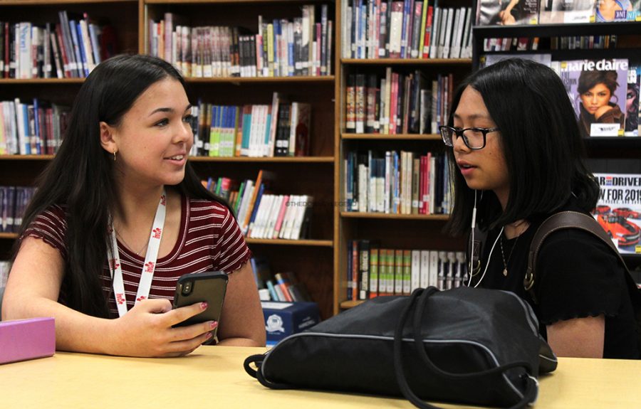 In the Downey library on Oct. 1, interviewer Nicole Alvarez is with Allison Lucena, 10 giving her opinion on Apple’s most recent releases. “It’s not worth spending that much money,” Lucena states. “At the end of the day it’s just a bigger screen.”