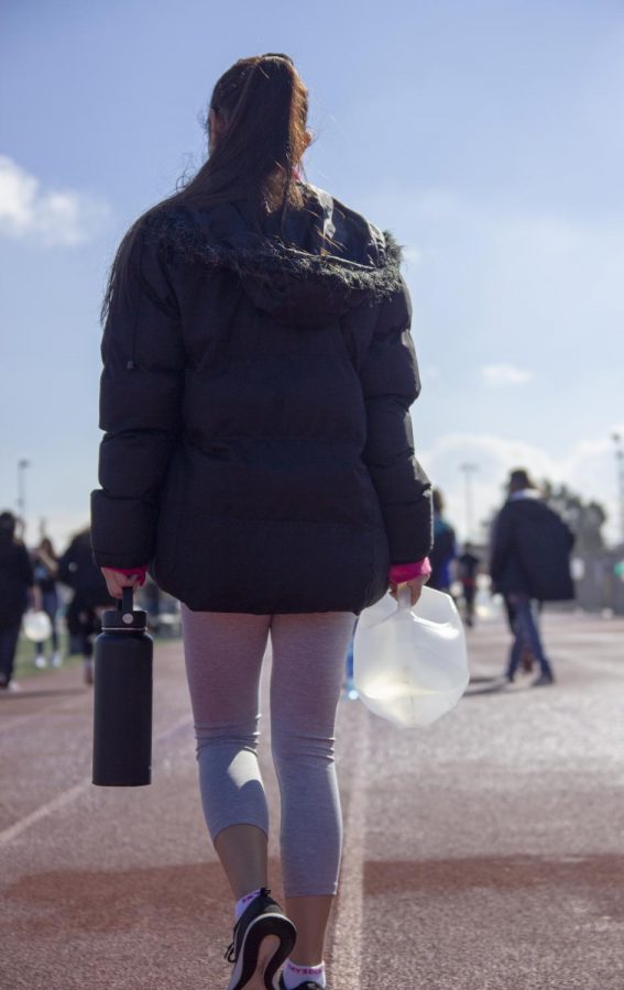 At the Walk for Water event on Feb. 9, Natalie Lopez, 11, brings her friends to help raise money for the installation of wells in African villages. “I think it's unfair and we must do our part as a society to make a change,” Lopez said. “I brought my friends and sister because this is a great cause and needs all the help they [Walk for Water] can get.”
