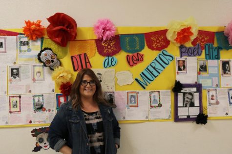 Influenced by Mr. Vazquez, Mrs. Ordway, English teacher, made her own ofrenda combining American literature with Mexican culture to remember famous poets. “Having individuals come up to me and told me that they didn’t know Dr. Seuss did x,y, and z or a particular author looked like this, which was very cool,” Ordway stated. “I hope this ofrenda make individuals take the time to remember some of the poets and the words they left. If we can make connections with poets’ lives, then I feel like my job is done.”
