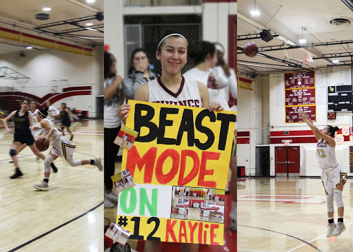 With a four-year sweep against Warren High School,  Kaylie Lara, 12, started her freshman year at junior varsity and shortly after joined the higher level of competitiveness: varsity. “Making CIF playoffs division two would be my favorite memory because it was a surreal experience, I never thought I’d be there.” Lara stated, “I have been playing basketball for so long that it makes me sad because I blinked and now I am playing my last basketball game.”