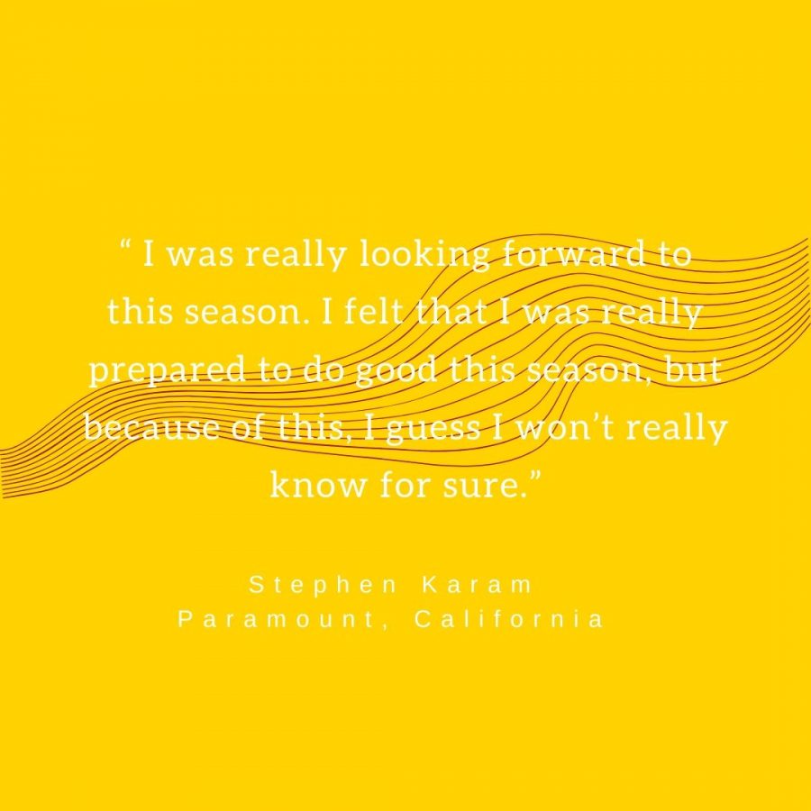 Paramount athlete Stephan Karam shares how Covid-19 cut his sports season short.