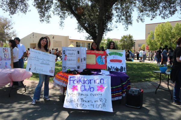 Sharing her passion for dancing through her culture, Aryam Avina, 11, speaks on how she feels about being a member of the Folklorico club at Downey High School Roundabout, on September 7, 2023. The Folklorico club has meetings every Wednesday and Thursday in R-2 from 3:05 p.m. to 4:00 p.m. “Not only is this a club but you create a family here with everyone and share beautiful moments in performances” Avina stated. “It’s a fun way to express my culture through dancing and being able to share it with others.”