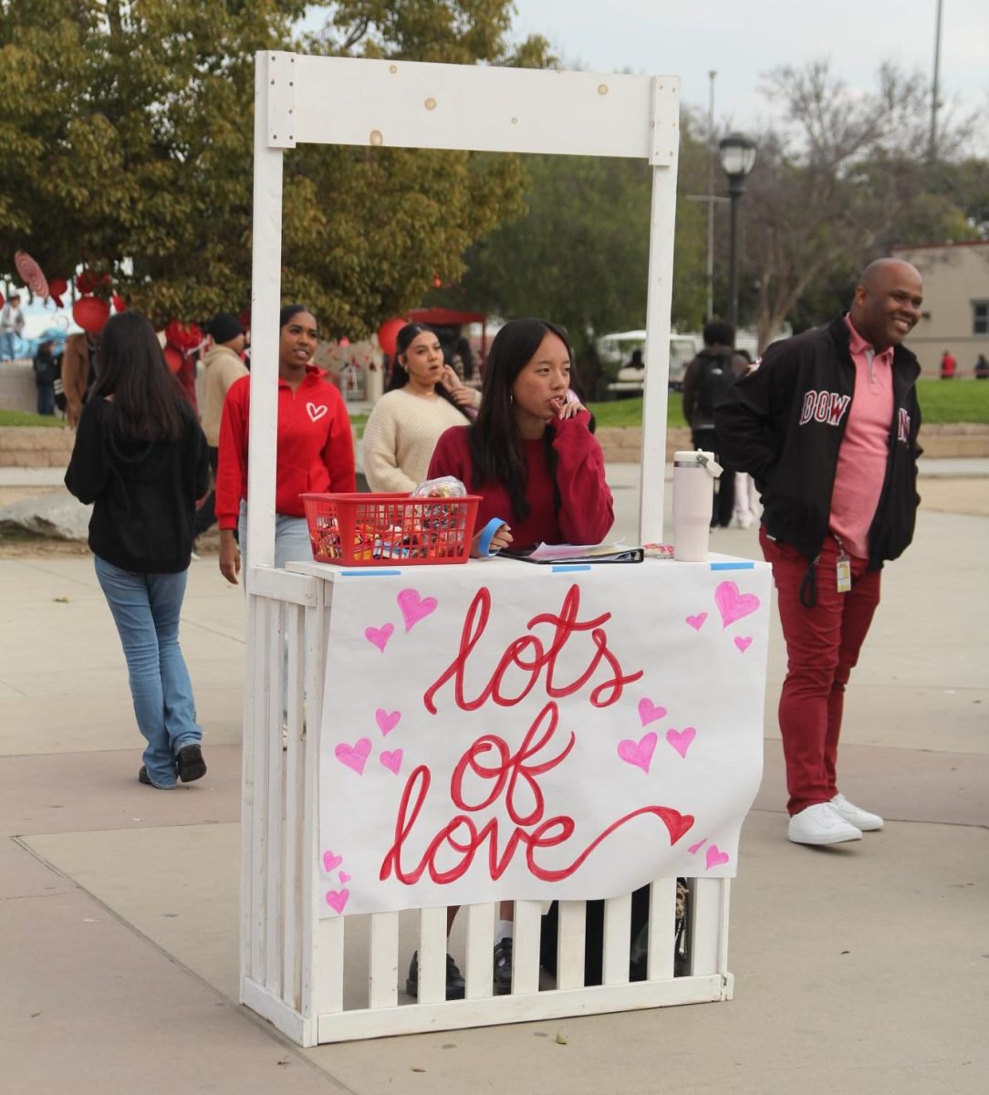 Downeys very own Kissing booth was in full force on Valentines, trading in your paper heart for a chocolate kiss.