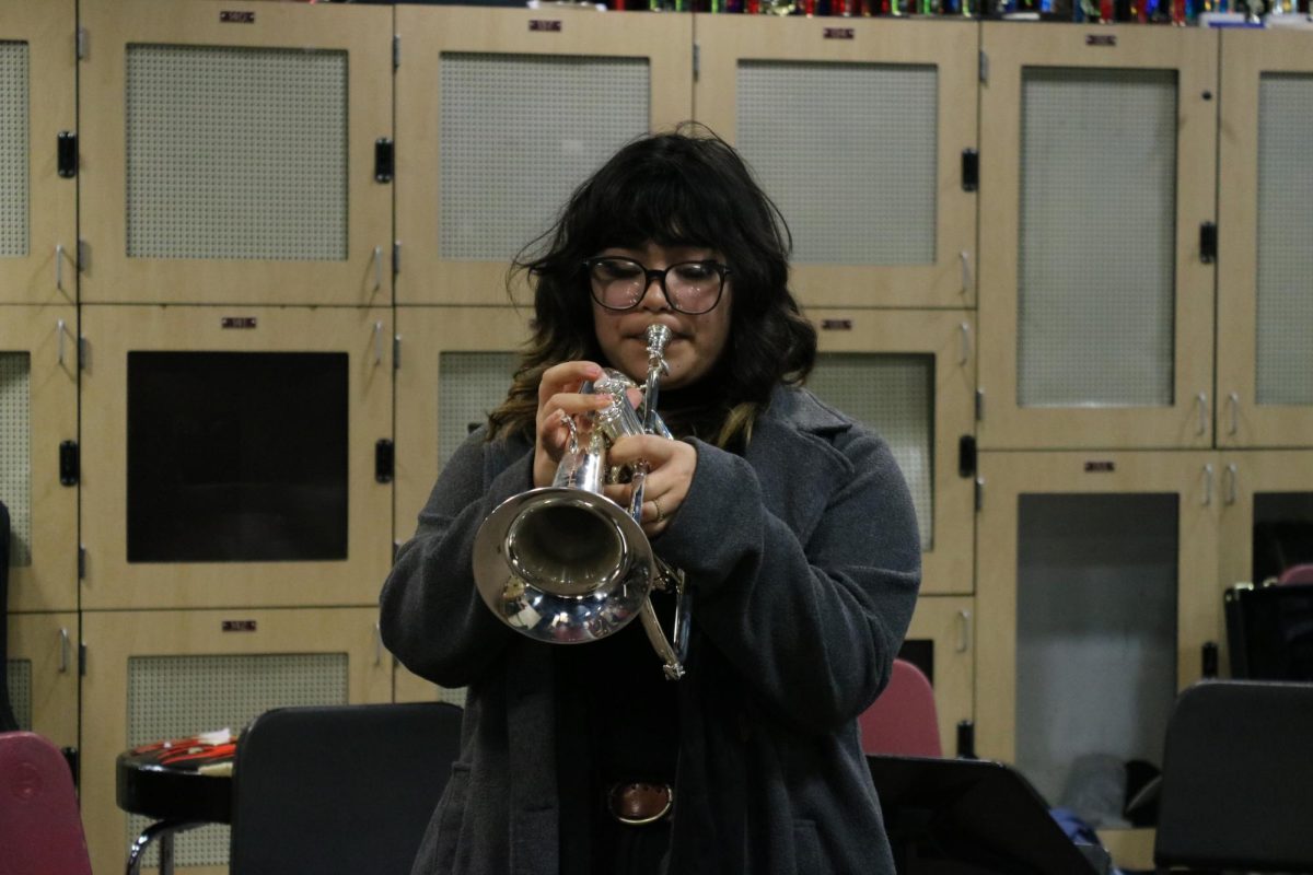 Trumpet player Julia Gallardo, 12, is most looking forward to the first competition in Folsom, California. She has been in jazz all four years of high school and believes that there is no such thing as too much practice when it comes to competition. “As our director Mr. O says, practice makes permanent and I am to solidify a lot of the things I practice.” Stated Gallardo. “ A piece of advice I’d give to someone who is looking to win a competition is to just know the people you’re up against and what theyre good at, and get better at it yourself.”